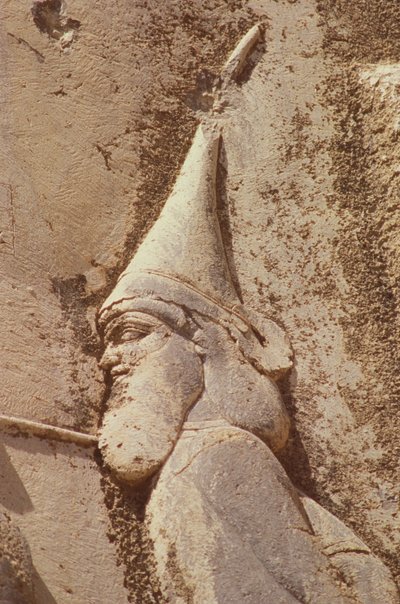 Skunkha, the rebel king, wearing a Scythian hat, (detail) by Achaemenid